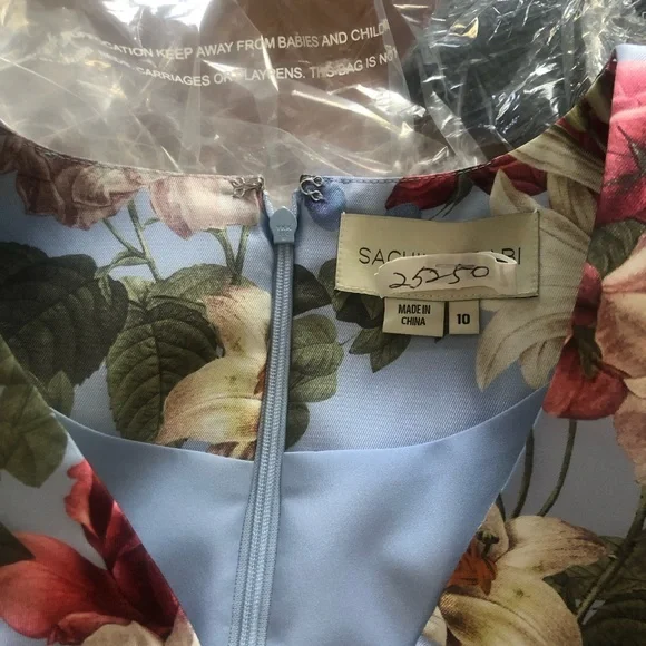 Sachin & Babi Brooke powder blue bouquet gown - Picture 10 of 12